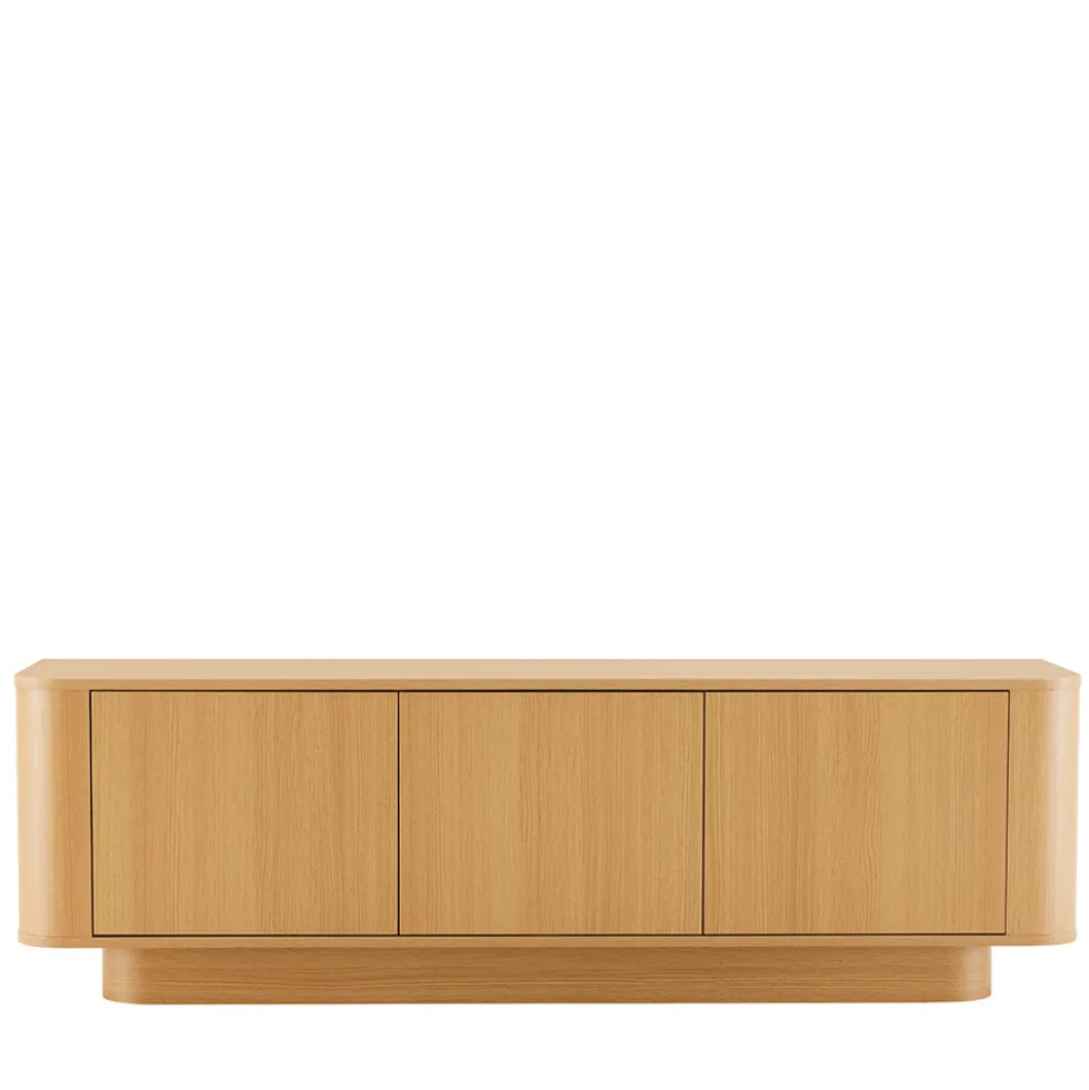 NAVAN Meuble tv 3 portes en bois L160cm