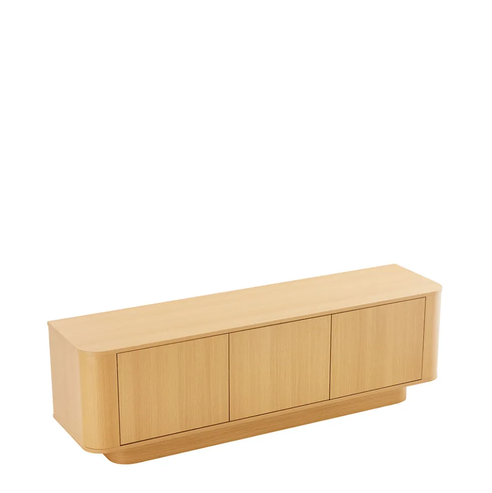 NAVAN Meuble tv 3 portes en bois L160cm