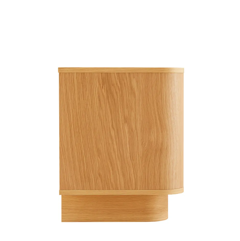 NAVAN Table de chevet 2 tiroirs en bois