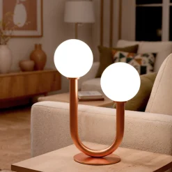 NEA Lampe à poser en métal et verre