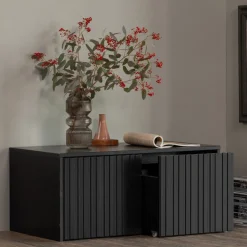 NEW GRAVURE Banc d'entrée avec rangement en bois L88cm