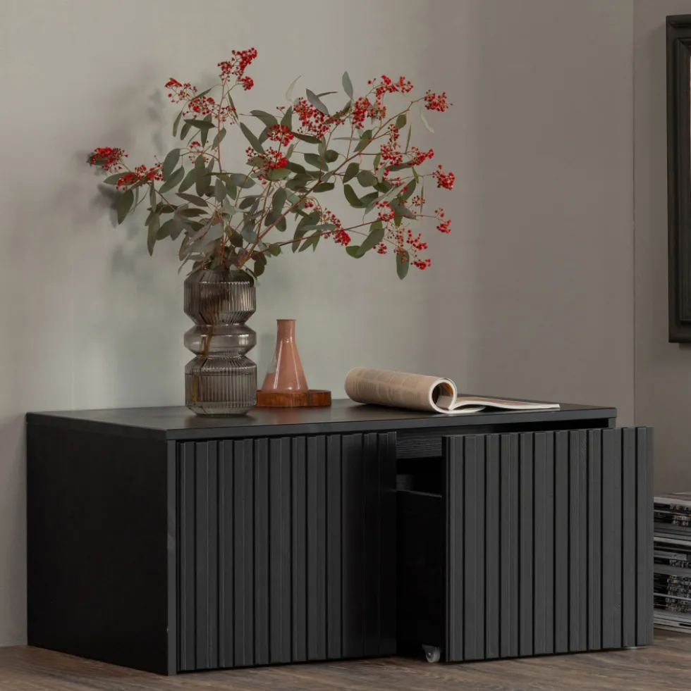 NEW GRAVURE Banc d'entrée avec rangement en bois L88cm