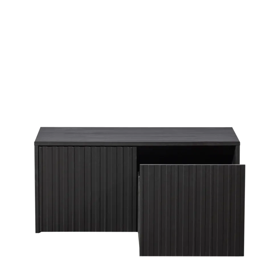 NEW GRAVURE Banc d'entrée avec rangement en bois L88cm