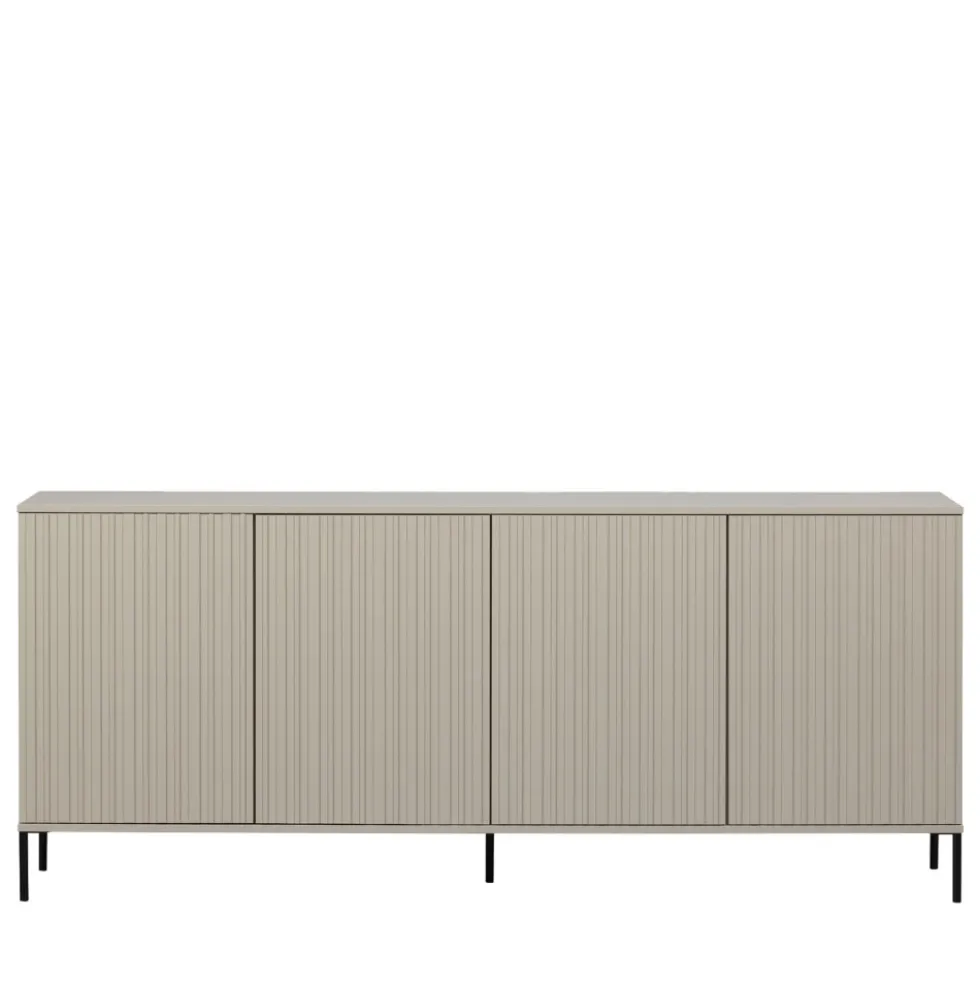 NEW GRAVURE Buffet 4 portes en bois L200cm