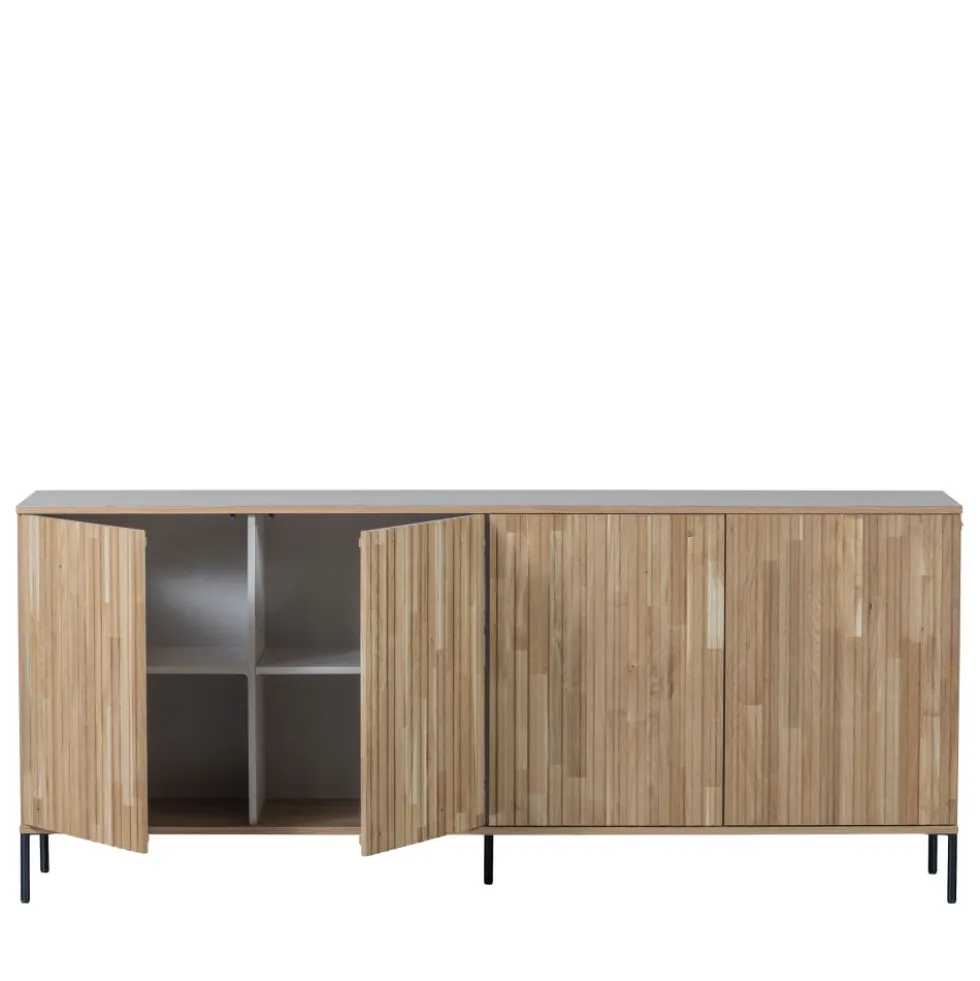 NEW GRAVURE Buffet 4 portes en bois L200cm