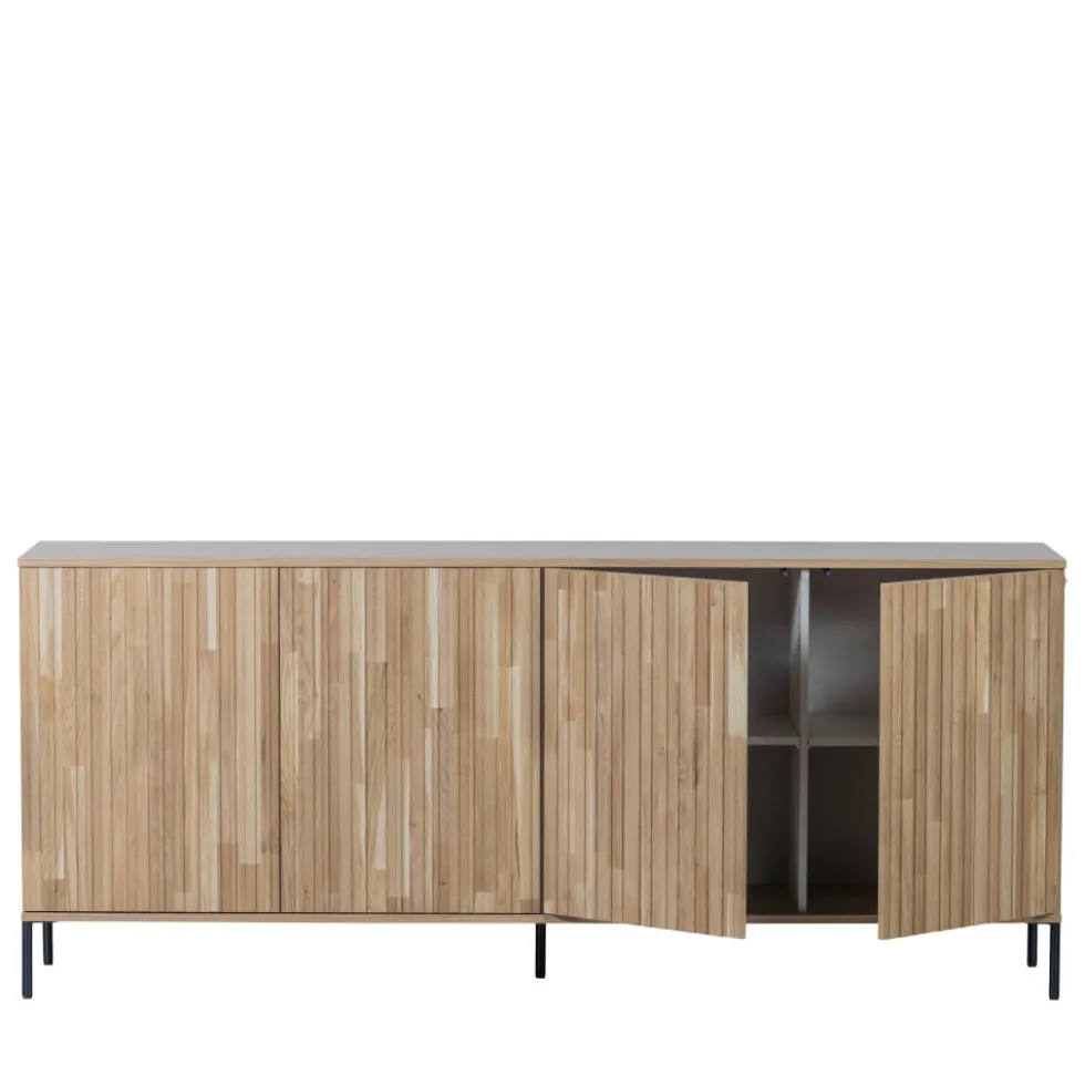 NEW GRAVURE Buffet 4 portes en bois L200cm