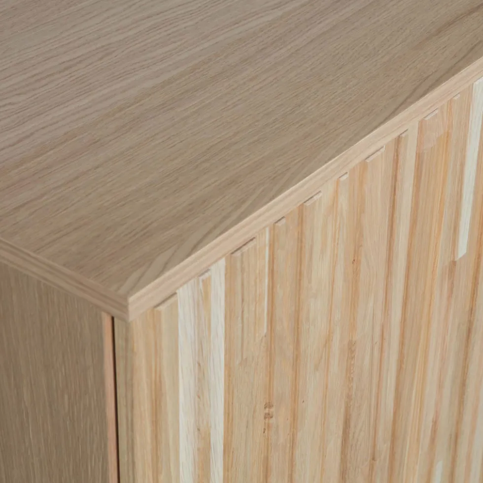 NEW GRAVURE Buffet 4 portes en bois L200cm