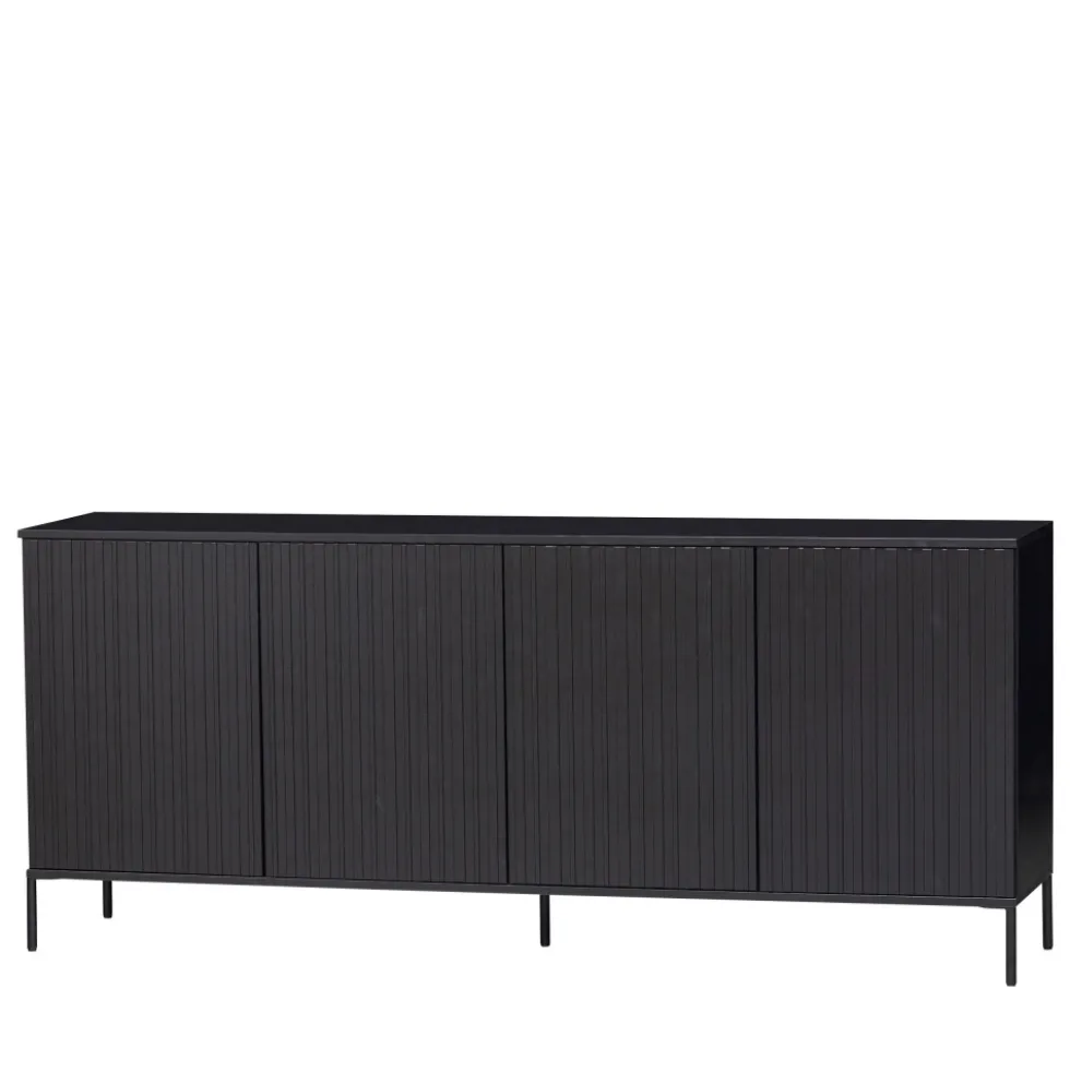 NEW GRAVURE Buffet 4 portes en bois L200cm