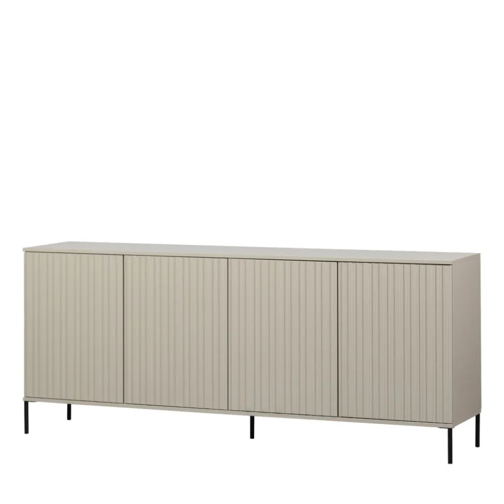 NEW GRAVURE Buffet 4 portes en bois L200cm