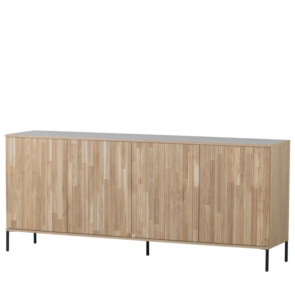 NEW GRAVURE Buffet 4 portes en bois L200cm