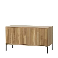 NEW GRAVURE Meuble TV 2 portes en bois L100cm