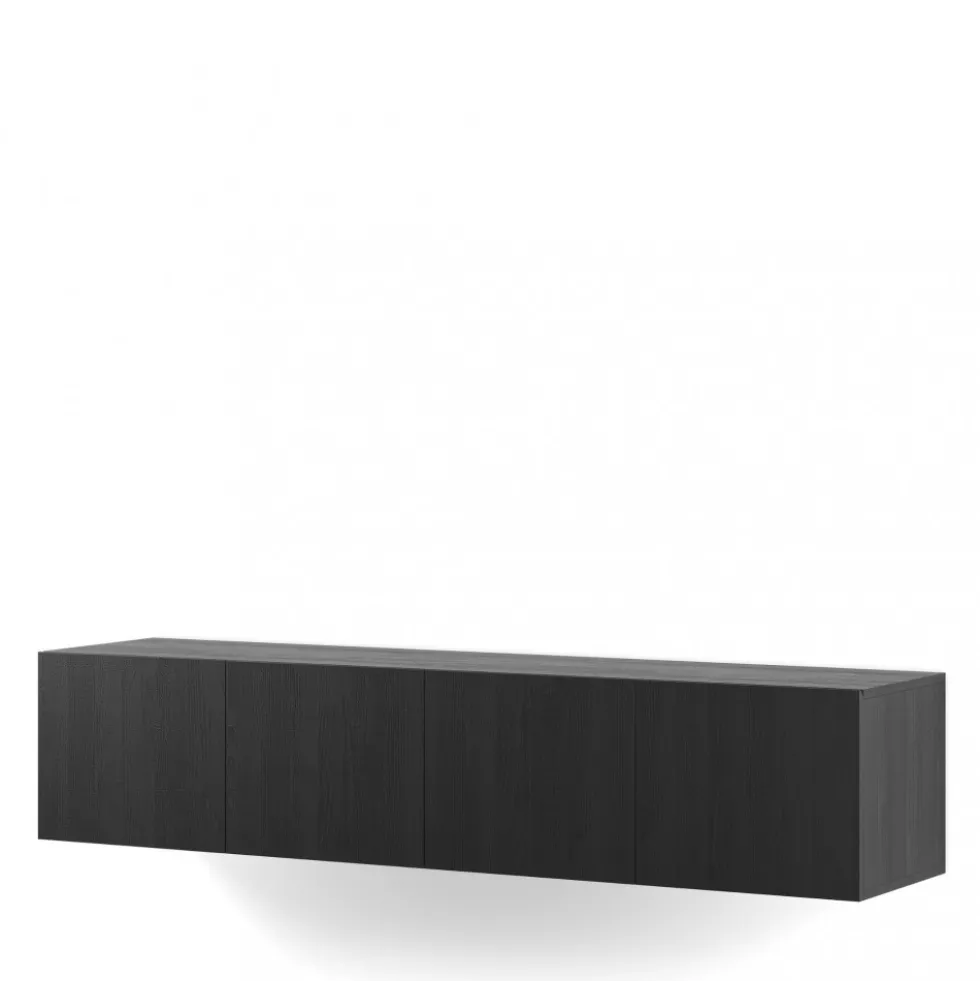 NEXA Meuble TV suspendu 4 portes en bois L180cm