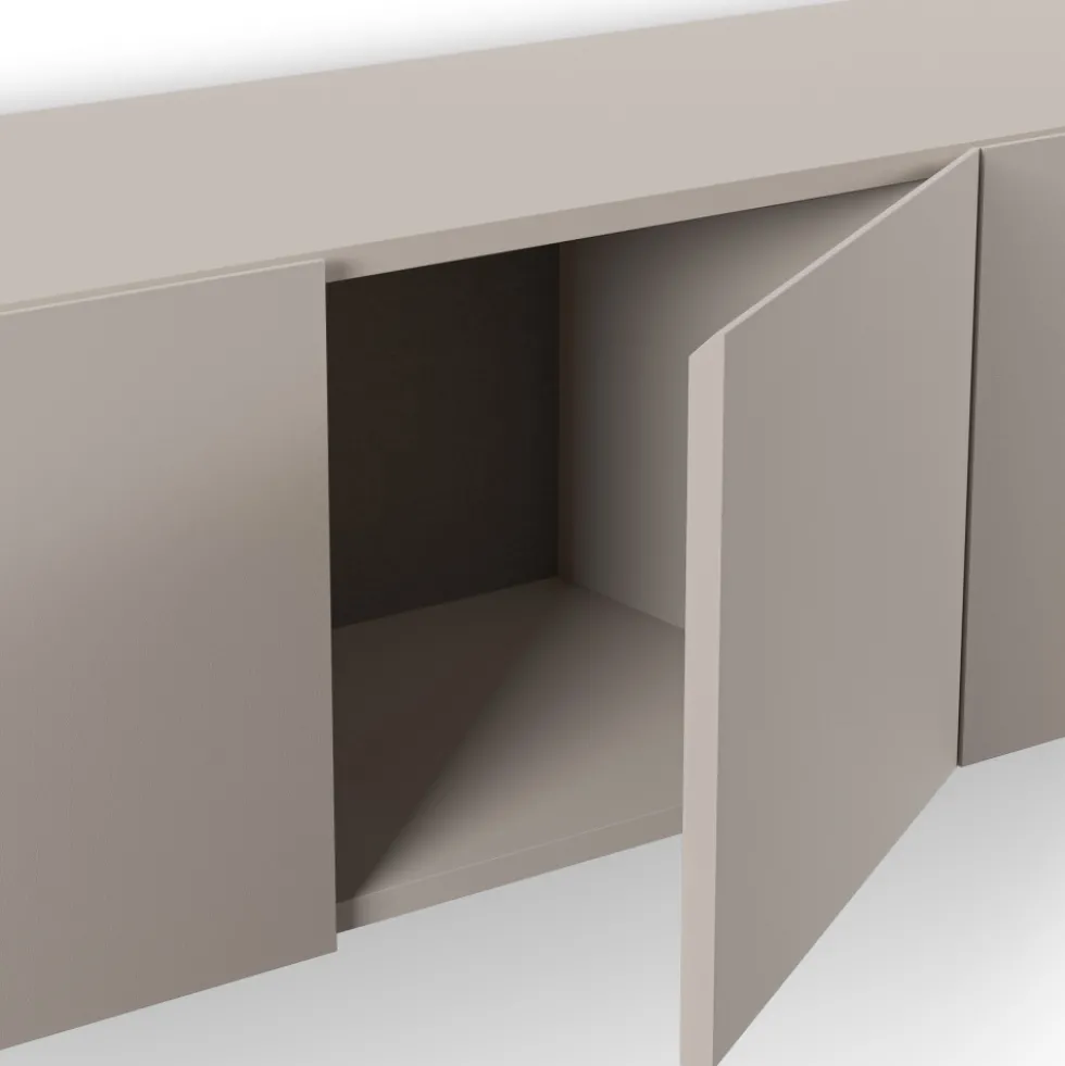 NEXA Meuble TV suspendu 4 portes en bois L180cm