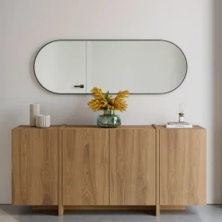 NICOLE Buffet 4 portes en bois L180cm