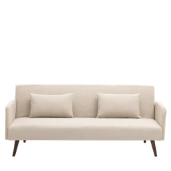 NIELSON Canapé convertible 3 places en tissu bouclette