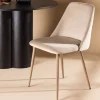 NIGHT Lot de 2 chaises en velours et métal