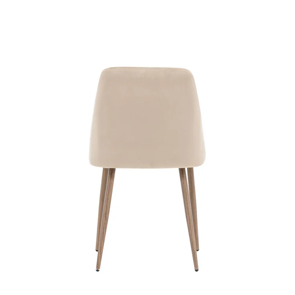 NIGHT Lot de 2 chaises en velours et métal
