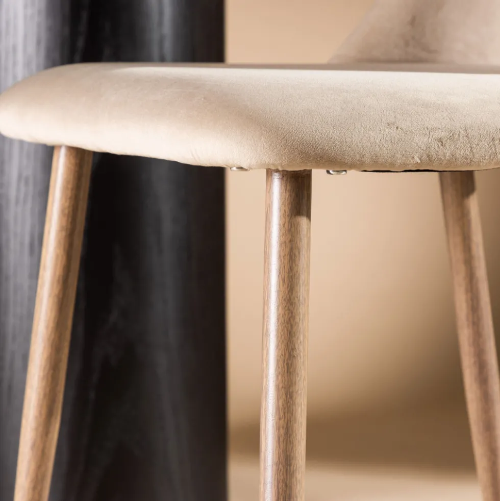 NIGHT Lot de 2 chaises en velours et métal