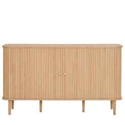 NIKKO Buffet 2 portes coulissantes en bois L140cm
