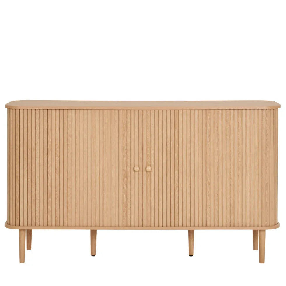 NIKKO Buffet 2 portes coulissantes en bois L140cm