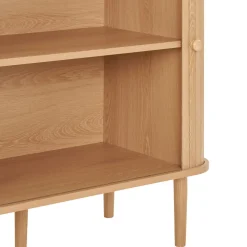 NIKKO Buffet 2 portes coulissantes en bois L140cm