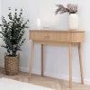 NIKKO Console 2 portes coulissantes en bois L100cm
