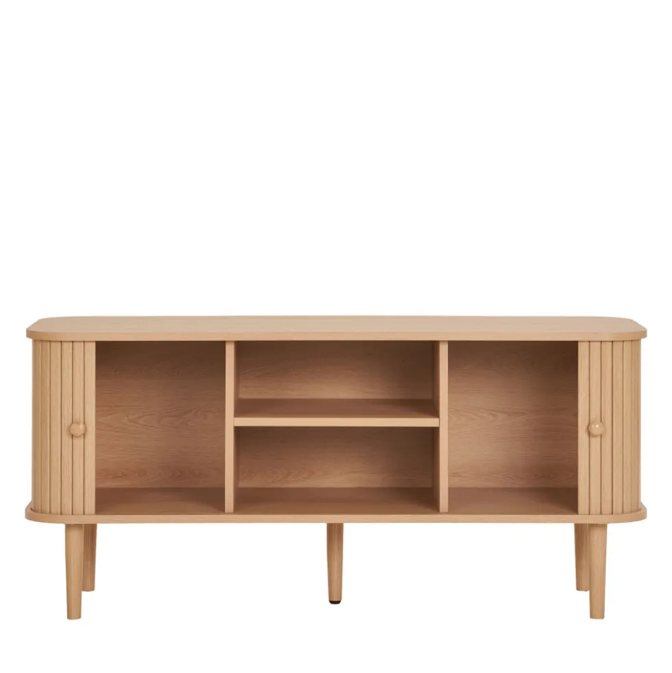 NIKKO Meuble tv 2 portes coulissantes en bois L113cm