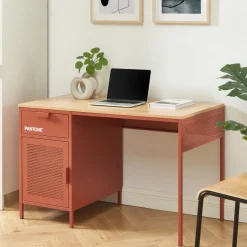 NINO Bureau 1 porte 1 tiroir en métal PANTONE L120cm