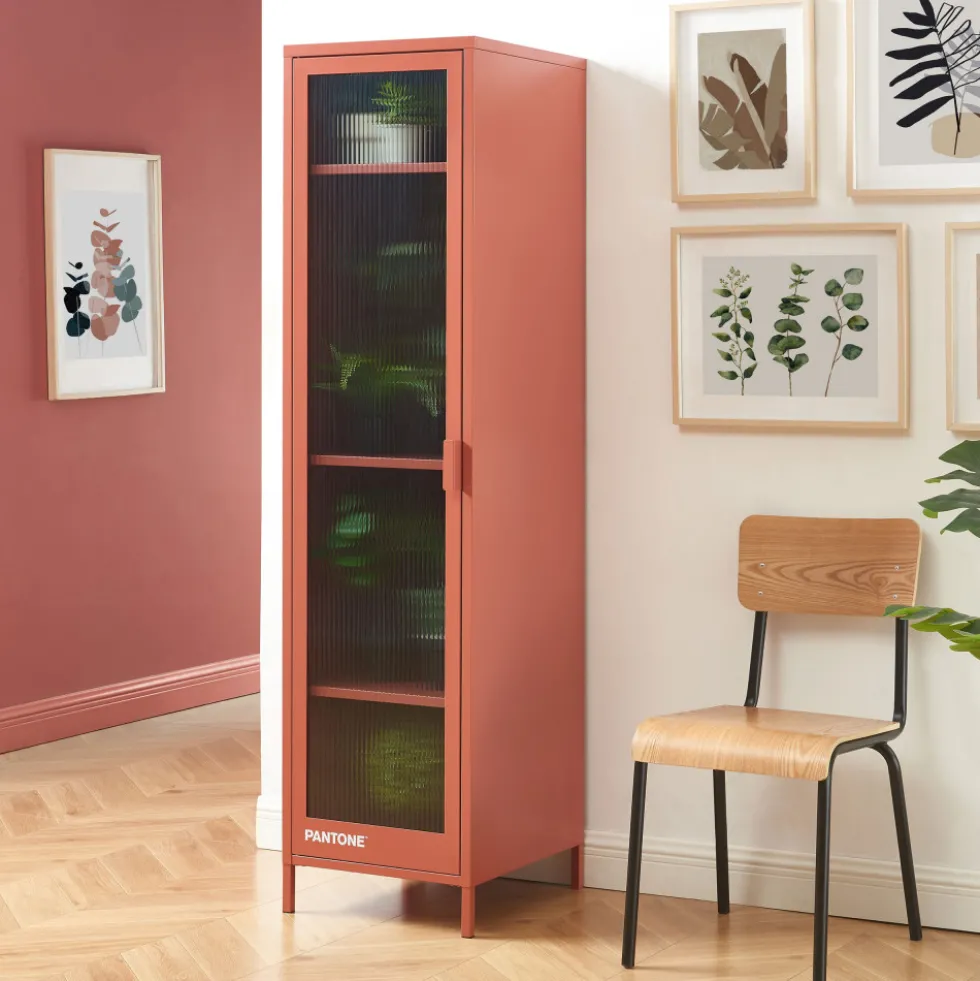 NINO Colonne de rangement 1 porte en métal PANTONE H180cm