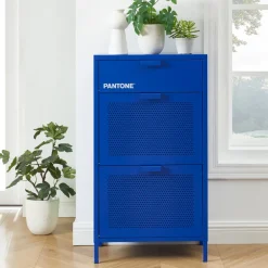 NINO Meuble à chaussures 2 portes 1 tiroir en métal PANTONE L55cm