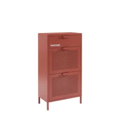 NINO Meuble à chaussures 2 portes 1 tiroir en métal PANTONE L55cm