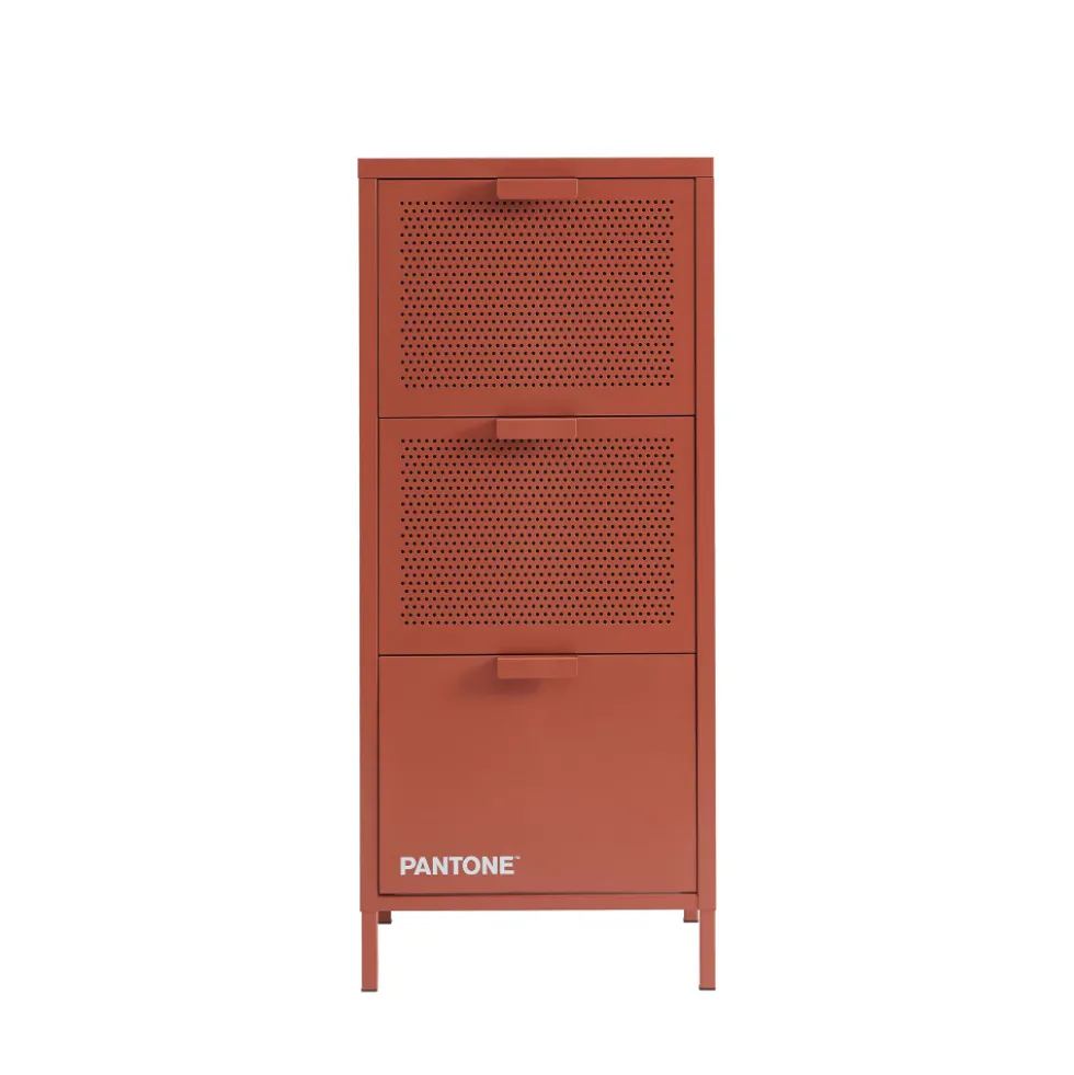 NINO Petit meuble de rangement 3 tiroirs en métal PANTONE H105cm