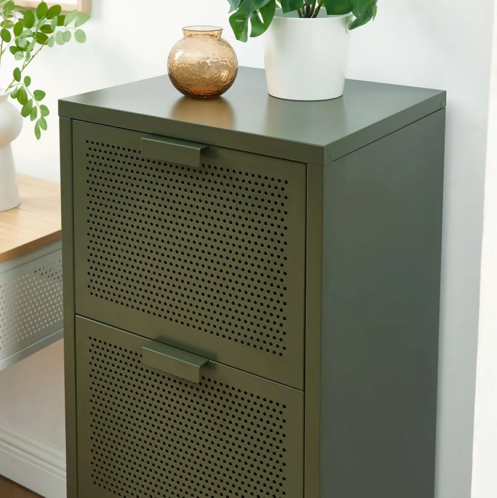 NINO Petit meuble de rangement 3 tiroirs en métal PANTONE H105cm