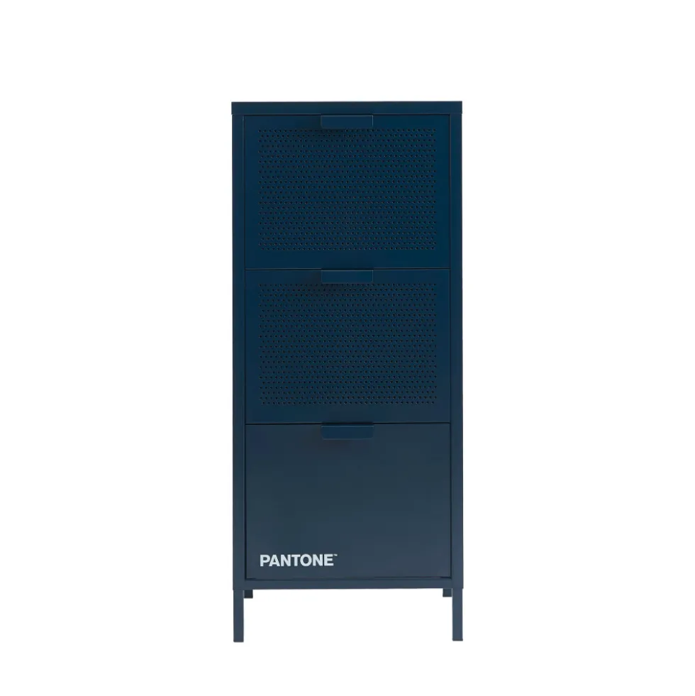 NINO Petit meuble de rangement 3 tiroirs en métal PANTONE H105cm