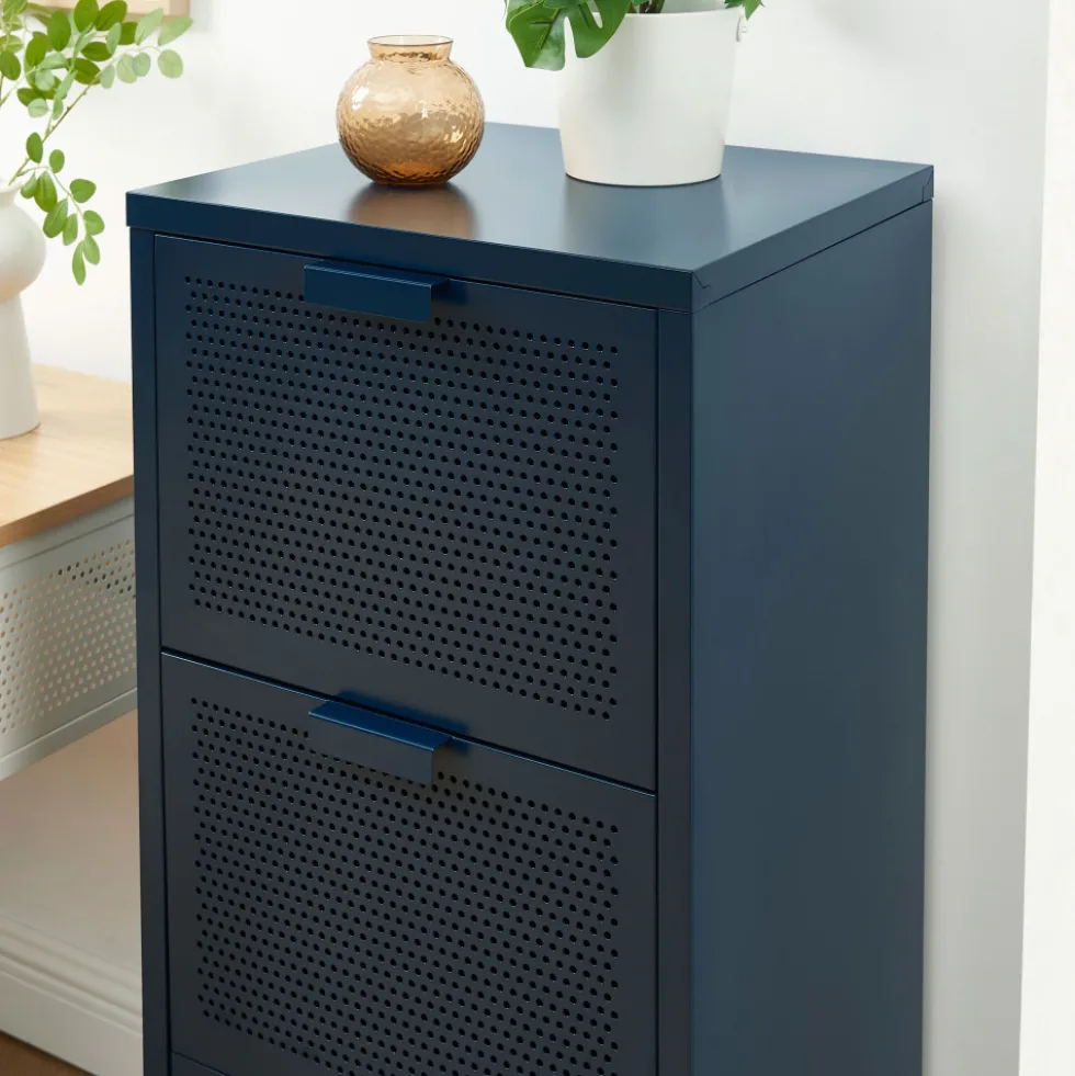 NINO Petit meuble de rangement 3 tiroirs en métal PANTONE H105cm