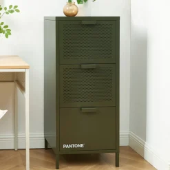 NINO Petit meuble de rangement 3 tiroirs en métal PANTONE H105cm