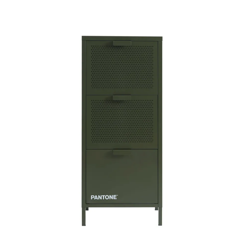 NINO Petit meuble de rangement 3 tiroirs en métal PANTONE H105cm