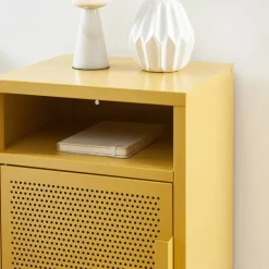 NINO Table de chevet 1 porte en métal PANTONE
