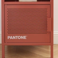NINO Table de chevet 1 porte en métal PANTONE
