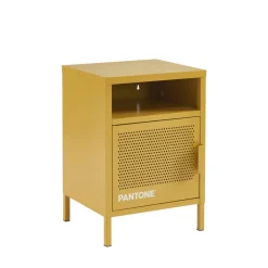 NINO Table de chevet 1 porte en métal PANTONE