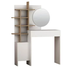 NIYA Coiffeuse 1 tiroir avec miroir L71,50cm