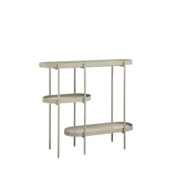 NOAN Console ovale en bois et métal L90cm