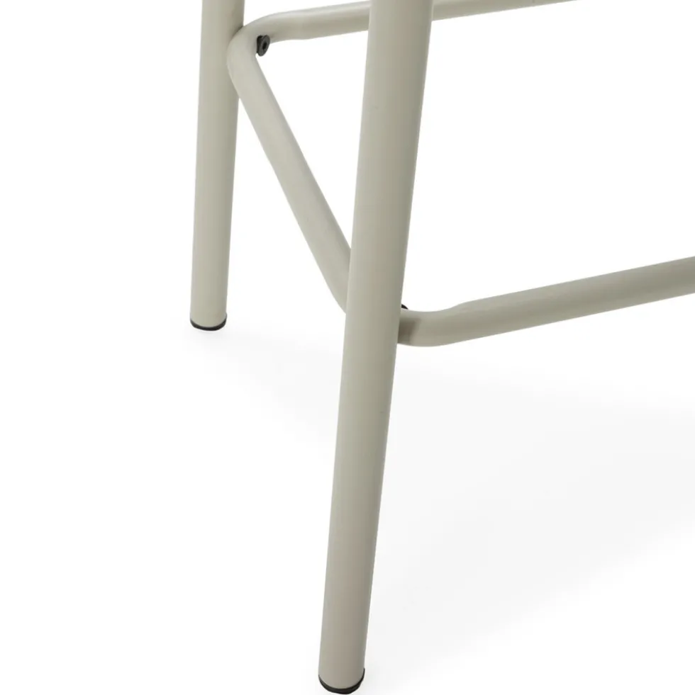 NOKI Lot de 2 tabourets de bar en bois et métal H65cm
