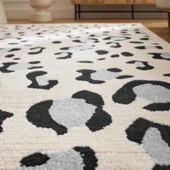 NOMAD Tapis contemporain à motifs léopard