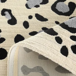 NOMAD Tapis contemporain à motifs léopard