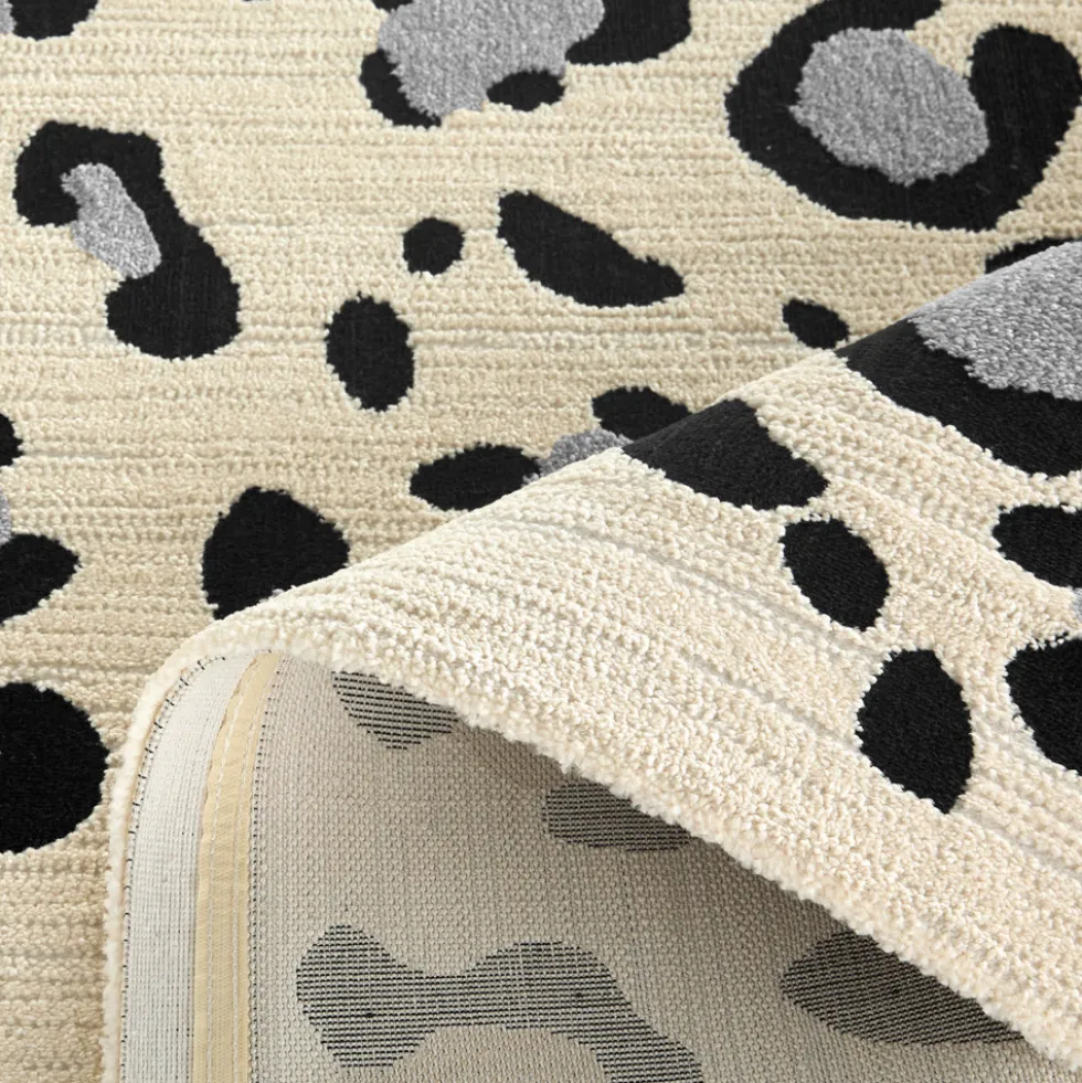 NOMAD Tapis contemporain à motifs léopard