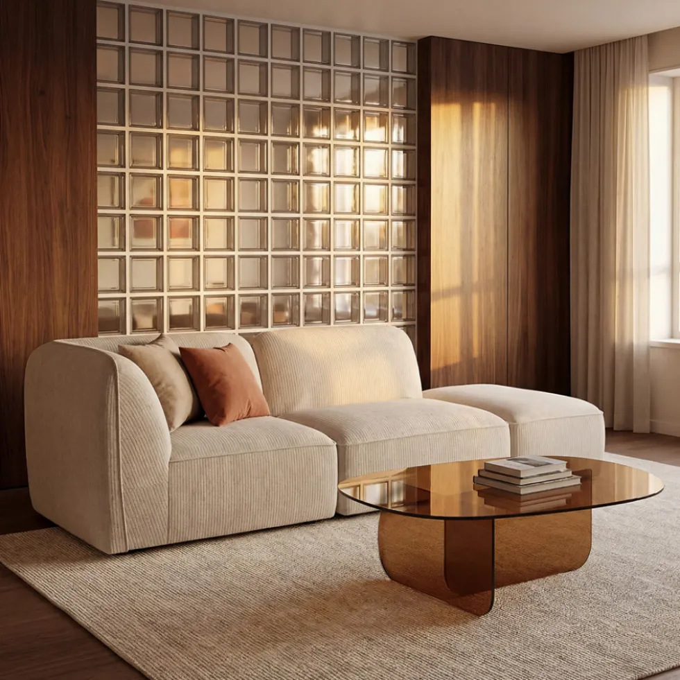 NOOR Angle réversible pour canapé modulable en velours côtelé