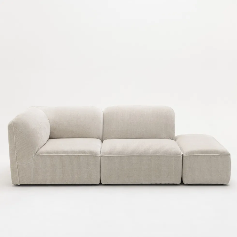 NOOR Angle réversible pour canapé modulable en velours côtelé