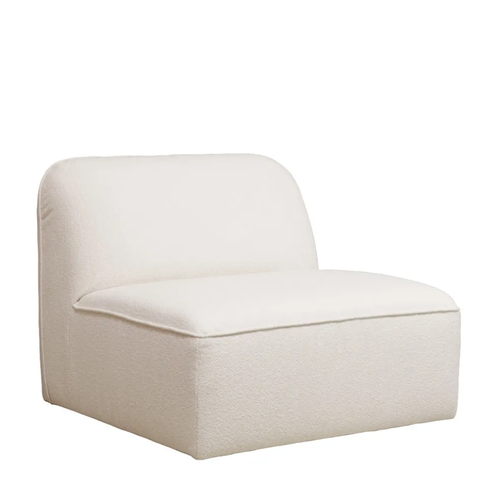 NOOR Chauffeuse pour canapé modulable en tissu bouclette