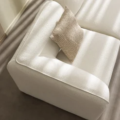 NOOR Chauffeuse pour canapé modulable en tissu bouclette